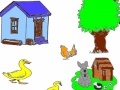 Hra Dog and farmhouse coloring