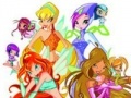 Hra Great puzzle with Winx