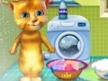 Hra Ginger washing clothes