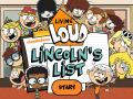 Hra The Loud House: Lincolns List  