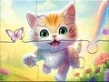 Hra Jigsaw Puzzle: Kitten With Butterfly