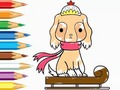 Hra Coloring Book: Dog-Riding-Sled