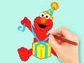 Hra Coloring Book: Elmo Gift