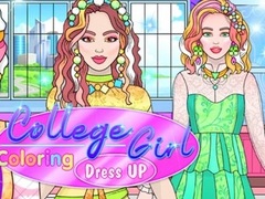 Hra College Girl Coloring Dress Up