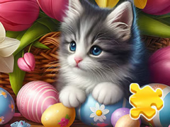 Hra Jigsaw Puzzle: Easter Cat