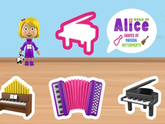 Hra World of Alice Shapes of Musical Instruments