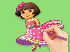 Hra Coloring Book: Dora Prepare Party
