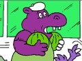 Hra Coloring: Transport for hippo