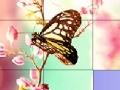 Hra Pink butterflies slide puzzle
