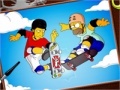Hra Skatings Simpsons online coloring page