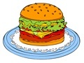 Hra Online coloring Hamburger