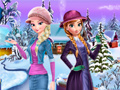 Hra Elsa and Anna Winter Dress Up