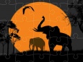 Hra Elephant Silhouette Jigsaw