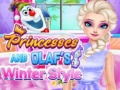 Hra Princesses And Olaf's Winter Style