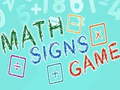 Hra Math Signs Game