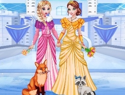 Ľadové šaty Elsa a Anna .