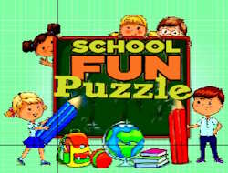 Školské zábavné puzzle .