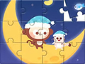 Hra Jigsaw Puzzle: Monkey With Moon