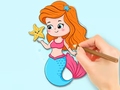 Hra Coloring Book: Beautiful Mermaid Princess