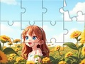 Hra Jigsaw Puzzle: Sunflower Girl