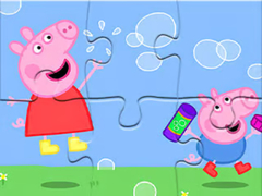 Hra Jigsaw Puzzle: Peppa Pig Blow Bubbles