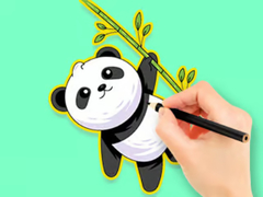 Hra Coloring Book: Panda Eat Bamboo