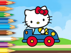 Hra Coloring Book: Hello Kitty Driving Car