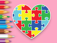 Hra Coloring Book: Heart Jigsaw