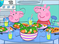 Hra Jigsaw Puzzle: Peppa Dinner Time