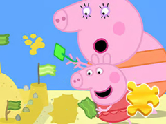 Hra Jigsaw Puzzle: Peppa Pig Making Sand