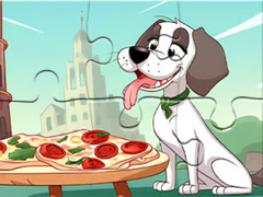 Hra Jigsaw Puzzle: Dog Eating Pizza