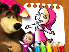 Hra Masha & the Bear Coloring Book