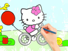 Hra Coloring Book: Hello Kitty Cycling