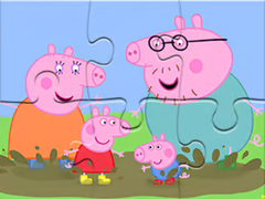 Hra Jigsaw Puzzle: Peppa Pig Muddy Puddles