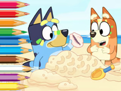 Hra Coloring Book: Bluey On The Beach