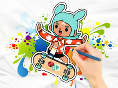 Hra Coloring Book: Toca Boca Skateboard