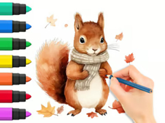 Hra Coloring Book: Autumn Squirrel