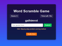 Hra Word Scramble Game Challenge