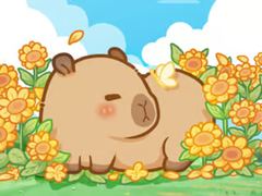 Hra Jigsaw Puzzle: Capybara In Sunflowers