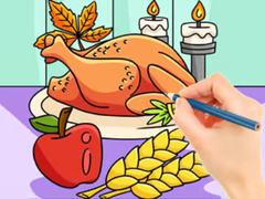 Hra Coloring Book: Thanksgiving Turkey Meal