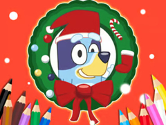 Hra Coloring Book: Bluey Santa Claus