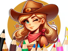 Hra Coloring Book: Cowgirl