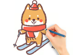 Hra Coloring Book: Skiing Puppy