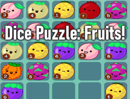 Puzzle s kockami: ovocie! .