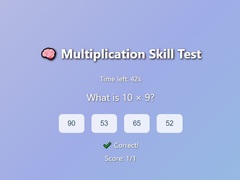 Hra Multiplication Skill Test