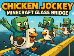 Hra Chicken Jockey: Minecraft Glass Bridge