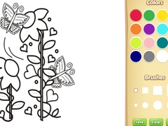 Hra Butterflies and Flowers Coloring Book for Kids