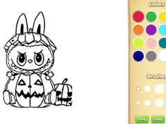 Hra Halloween Labubu Coloring & Drawing Game