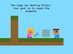 Hra Lady And Nubik Build And Dig
