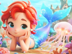 Hra Jigsaw Puzzle: Chibi Mermaid Marshmallow Jellyfish